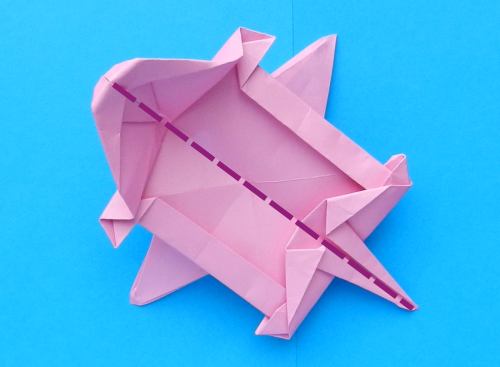 Folding an Origami Flying Pig