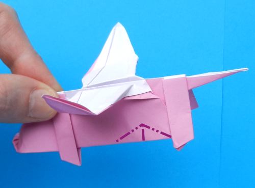 Folding an Origami Flying Pig