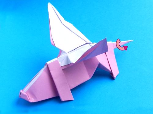 Folding an Origami Flying Pig