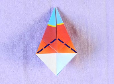 Origami flying spinning top instructions