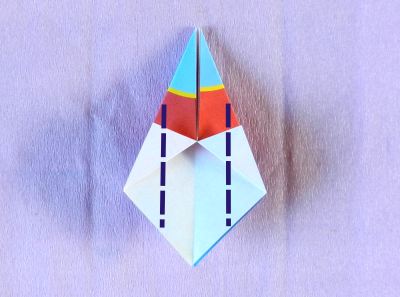 Origami flying spinning top instructions