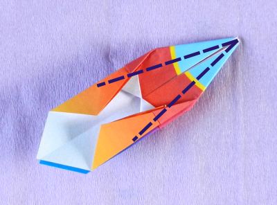 Origami flying spinning top instructions
