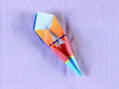 Origami flying spinning top instructions