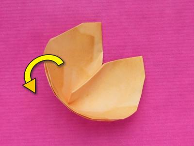 how to make an origami fortune cookie