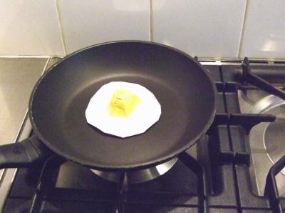 origami fried egg