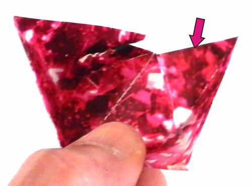 Fold Origami gemstones