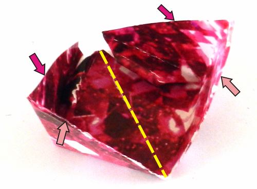 Fold Origami gemstones