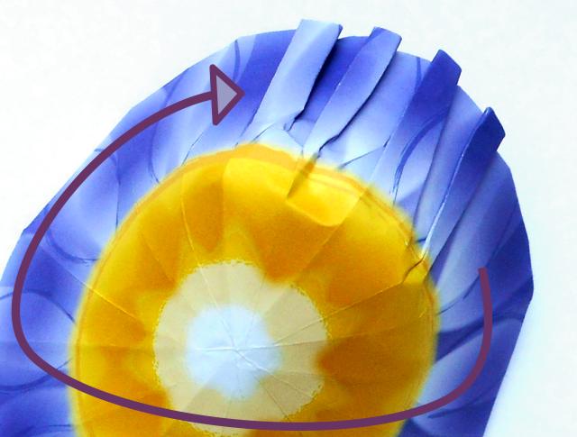 Fold Origami Gerbera flowers