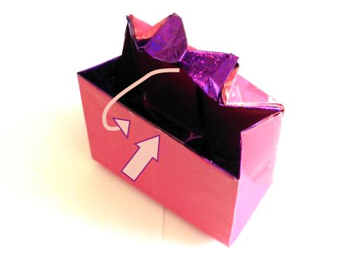 Origami gift bag with bow tutorial