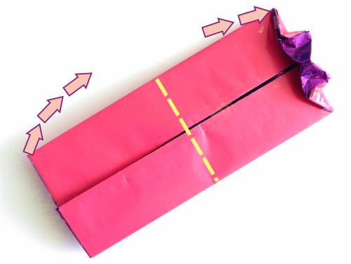 Origami gift bag with bow tutorial