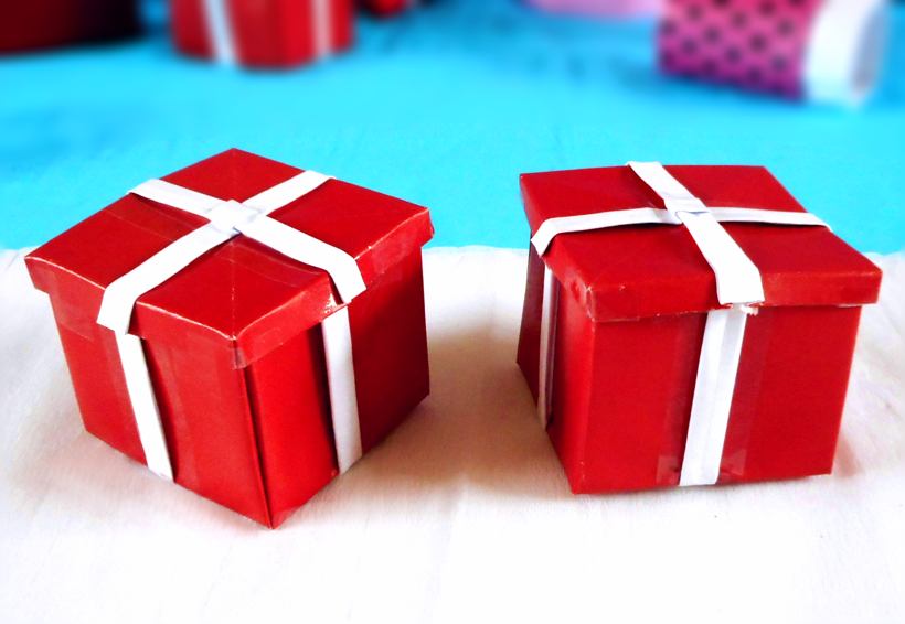 Origami gift boxes
