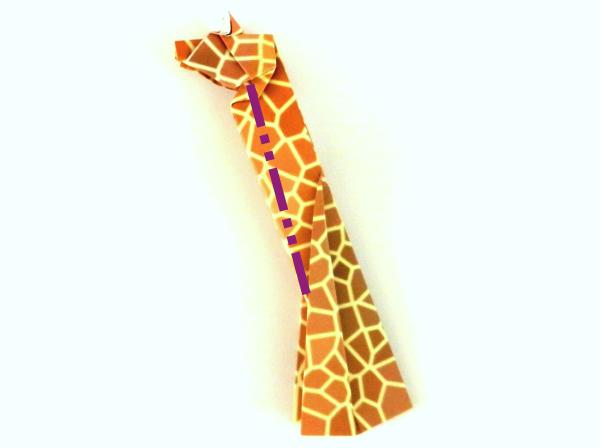 Origami giraffe maken