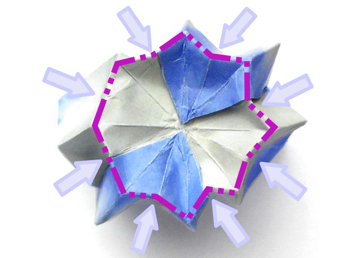 Make Origami Glory of the snow flowers Make Origami Glory of the snow flowers