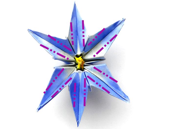 Make Origami Glory of the snow flowers Make Origami Glory of the snow flowers
