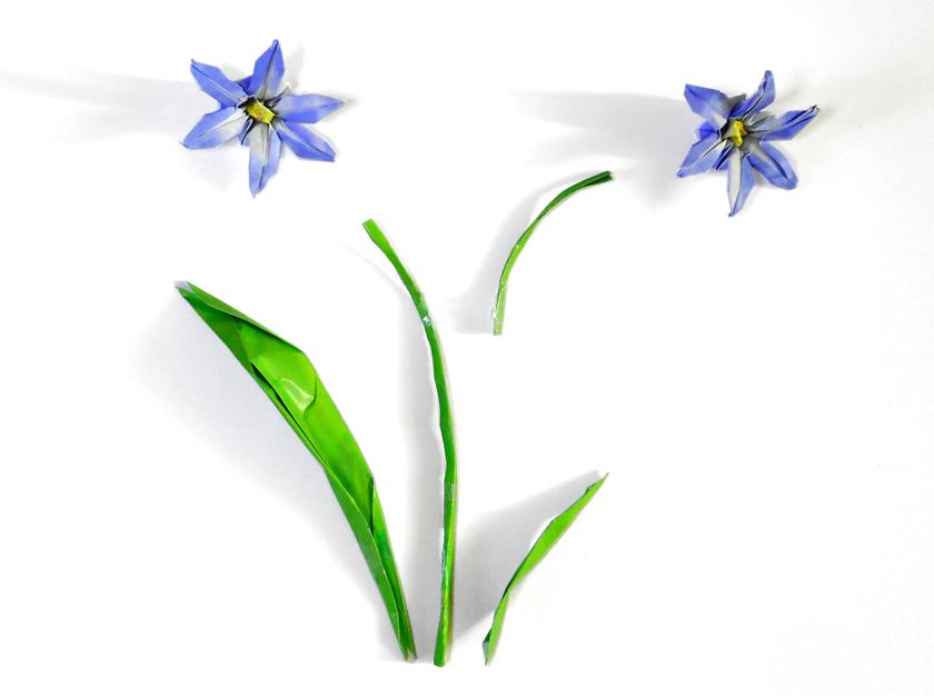 Make Origami Glory of the snow flowers Make Origami Glory of the snow flowers