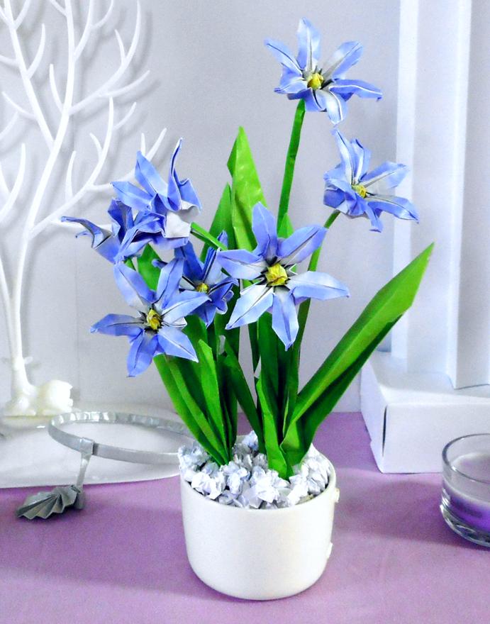 Origami Glory of the Snow flowers Origami Glory of the Snow flowers