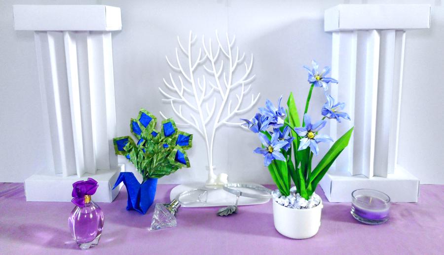Origami Glory of the Snow flowers Origami Glory of the Snow flowers