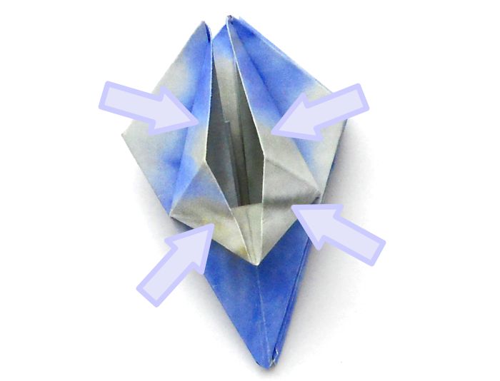 Make Origami Glory of the snow flowers Make Origami Glory of the snow flowers