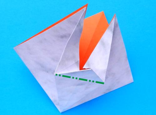 Een Origami gans vouwen