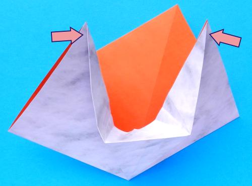 Een Origami gans vouwen