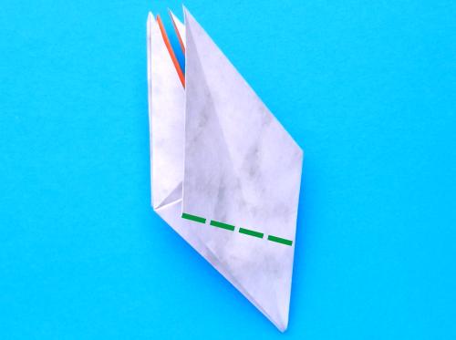 Een Origami gans vouwen