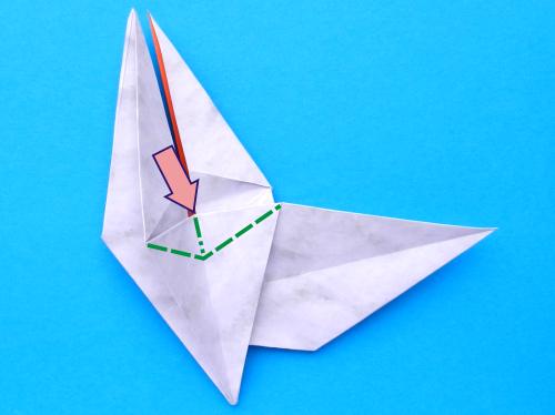 Een Origami gans vouwen