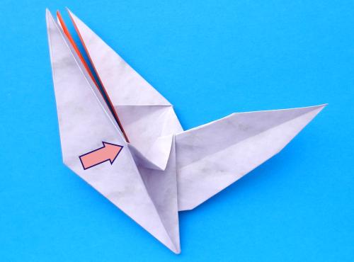 Een Origami gans vouwen