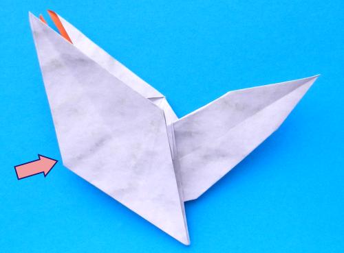 Een Origami gans vouwen