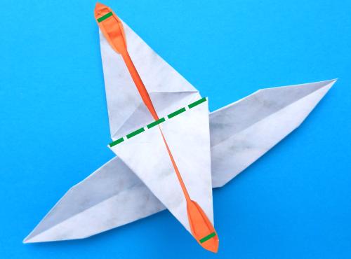 Een Origami gans vouwen