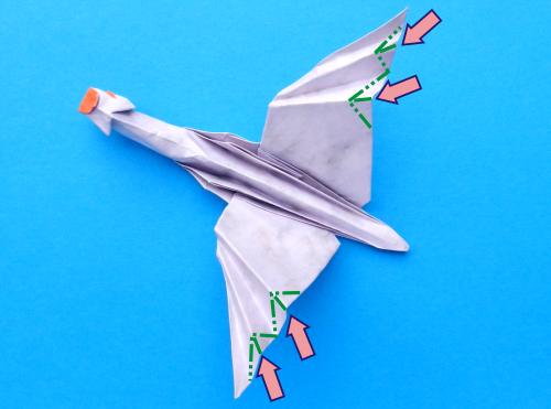 Een Origami gans vouwen