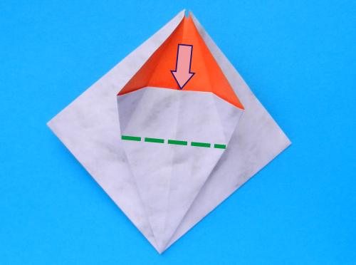 Een Origami gans vouwen