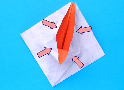 Een Origami gans vouwen