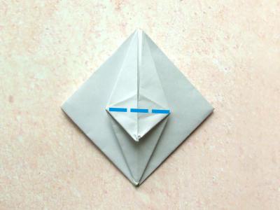 diagrammen voor een origami sprinkhaan