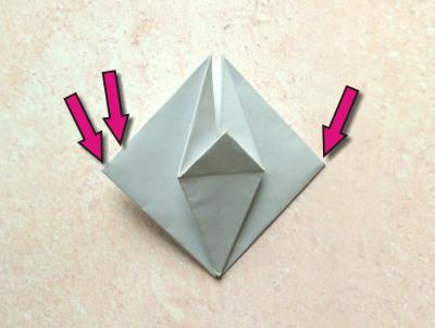 diagrammen voor een origami sprinkhaan