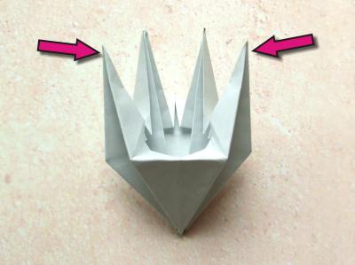 diagrammen voor een origami sprinkhaan