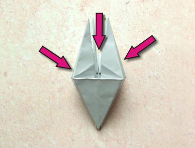 diagrammen voor een origami sprinkhaan