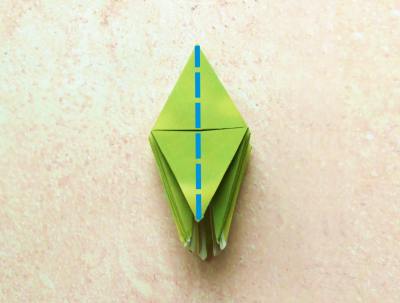 diagrammen voor een origami sprinkhaan