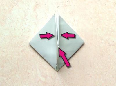 diagrammen voor een origami sprinkhaan