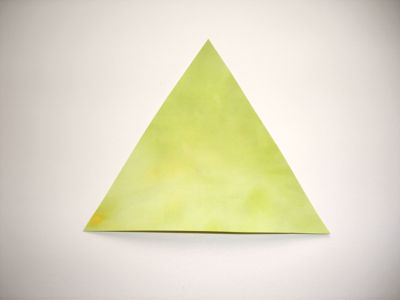 groene origami bloem