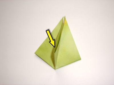 green origami flower