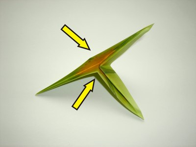 diagrammen voor een groene origami bloem