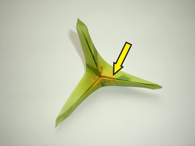 diagrams for a green origami flower