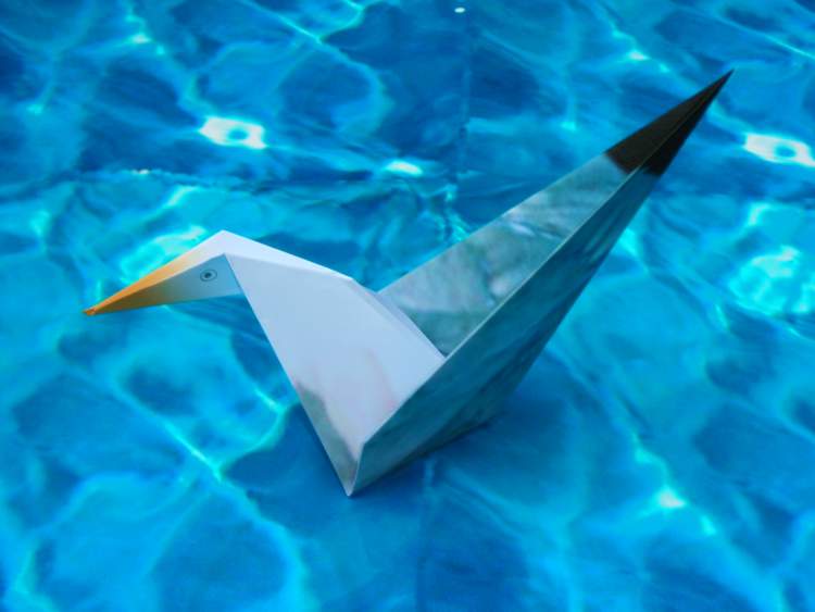 origami gull diagrams