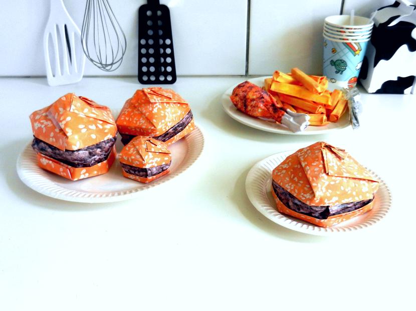 Origami hamburgers