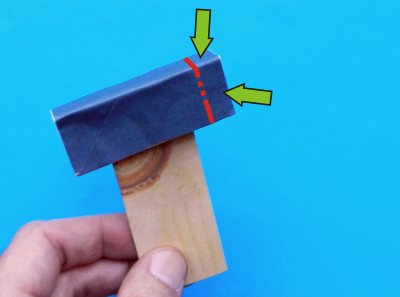 een hamer van papier knutselen een hamer van papier knutselen