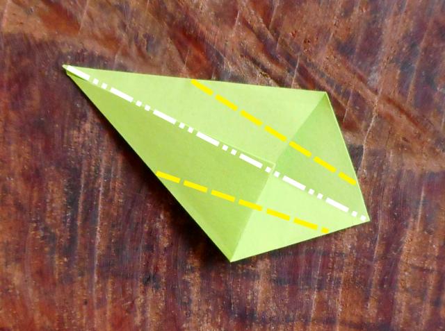 Origami hangplant maken