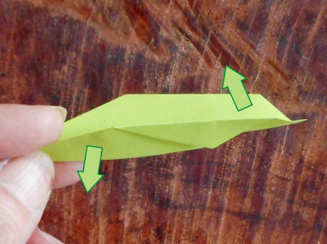 Origami hangplant maken