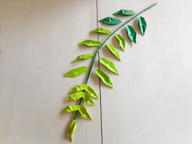Origami hangplant maken