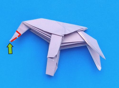 een origami paard knutselen met papier