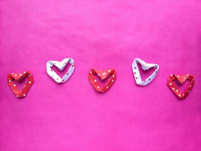 cute and sweet origami hearts